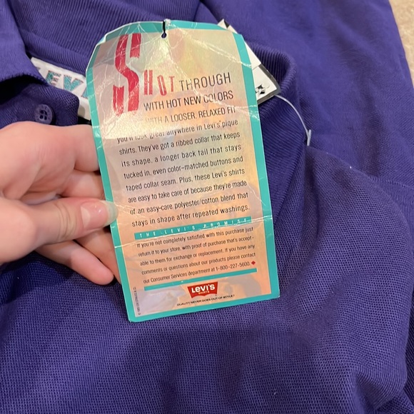 NWT VINTAGE Levi’s Polo Shirt Sz L - Picture 5 of 9